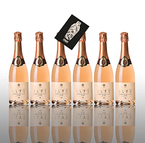 Ilys ROSE Brut 6er Set Cremant de Loire Rose 6x 0,75L (12,5% Vol) Frankreich- [Enthält Sulfite] von Mixcompany.de Bar & Glas