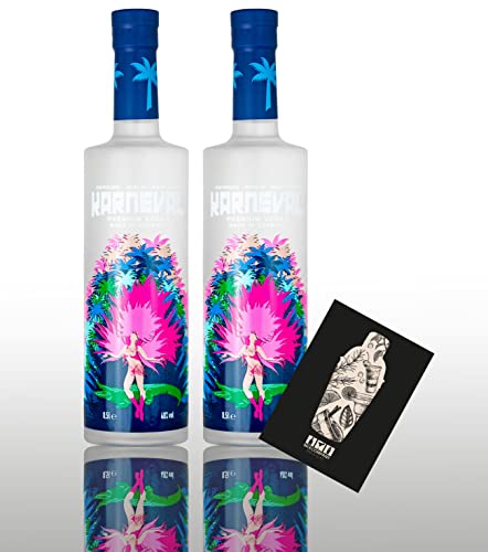 Karneval Vodka 2er Set je 0,5L (40% Vol) Premium Vodka von Raf Camora und Bonez Mc - [Enthält Sulfite] von Mixcompany.de Bar & Glas