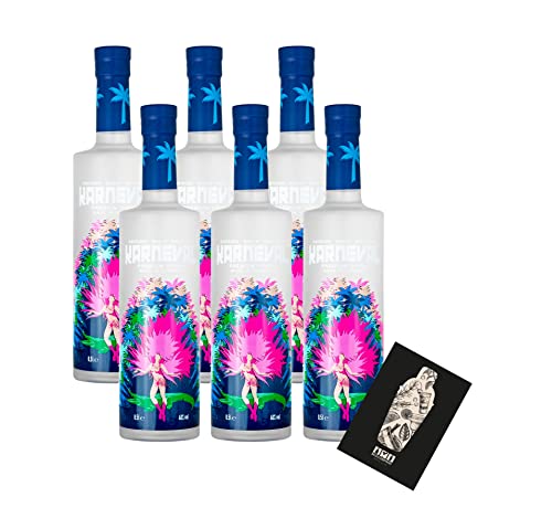 Karneval Vodka 6er Set je 0,5L (40% Vol) Premium Vodka von Raf Camora und Bonez Mc - [Enthält Sulfite] von Mixcompany.de Bar & Glas
