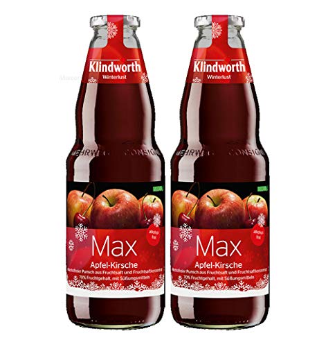 Klindworth Max 2er Set Alkoholfreier Punsch / Kinderpunsch 2x 1L inkl. Pfand MEHRWEG von Mixcompany.de Bar & Glas