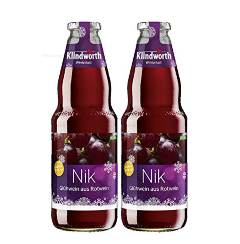 Klindworth Nik 2x Glühwein aus Rotwein - 2x Winterlust Glühwein 1L (9,8% Vol) inkl. Pfand MEHRWEG- [Enthält Sulfite] von Mixcompany.de Bar & Glas