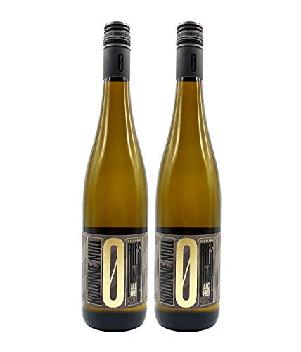 Kolonne Null - 2x 0% Alkohol - Riesling mit Drehverschluss - 2er Set Alkoholfreier Riesling 0,75L- [Enthält Sulfite] von Mixcompany.de Bar & Glas