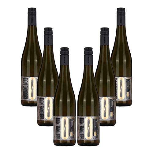 Kolonne Null - 6x 0% Alkohol - Riesling mit Drehverschluss - 6er Set Alkoholfreier Riesling 0,75L- [Enthält Sulfite] von Mixcompany.de Bar & Glas