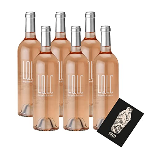 LQLC Rose 6er Set Wein 6x 0,75L (13% Vol) Les quelles de la coste rose von John Malkovich Frankreich Vaucluse trocken- [Enthält Sulfite] von Mixcompany.de Bar & Glas