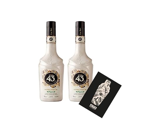 Licor 43 2er Set Horchata 2x 0,7L (16% Vol) Liquor Likör 43 Cuarenta y Tres Erdmandelmilch kombiniert mit Licor 43 Original.- [Enthält Sulfite] von Mixcompany.de Bar & Glas
