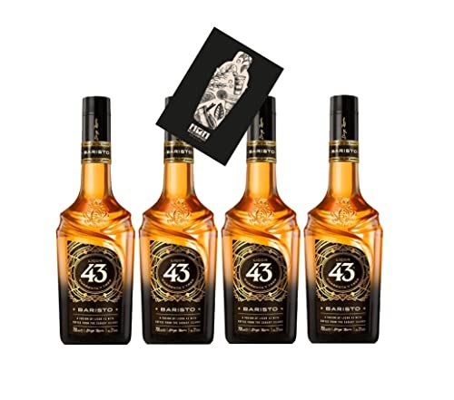 Licor 43 4er Set Baristo 4x 0,7L (31% Vol) Kaffeelikör Liquor Likör 43 Cuarenta y Tres einzigartigen Kaffee der Kanarischen Inseln mit Licor 43 Original - [Enthält Sulfite] von Mixcompany.de Bar & Glas