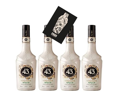 Licor 43 4er Set Horchata 4x 0,7L (16% Vol) Liquor Likör 43 Cuarenta y Tres Erdmandelmilch kombiniert mit Licor 43 Original.- [Enthält Sulfite] von Mixcompany.de Bar & Glas