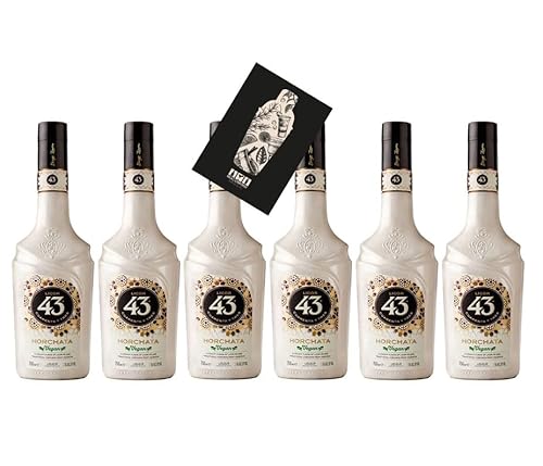 Licor 43 6er Set Horchata 6x 0,7L (16% Vol) Liquor Likör 43 Cuarenta y Tres Erdmandelmilch kombiniert mit Licor 43 Original.- [Enthält Sulfite] von Mixcompany.de Bar & Glas