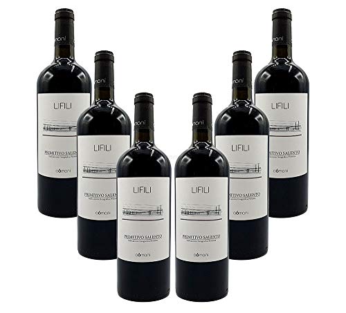 Lifili 6er Set Primitivo Salento a6mani Rotwein 6x 0,75L (13,5% Vol)- [Enthält Sulfite] von GREAT BRITISH TRADING LIMITED