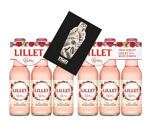 Lillet Berry 6er Set ready to drink 6x 200ml (10,3% vol) Lillet Wild Berry Strawberry Raspberry Mischgetränk- [Enthält Sulfite] von Mixcompany.de Bar & Glas