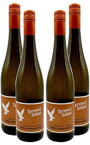 Lorenz & Söhne - 4er Set Chardonnay Trocken - Edition Johanna Lorenz 0,75L (13% Vol) Deutscher Qualitätswein -[Enthält Sulfite] von Mixcompany.de Bar & Glas