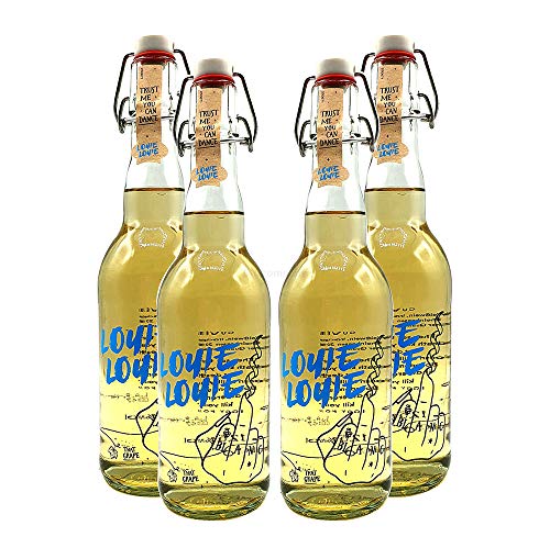 Louie Louie Cuvee Weißwein - 4er Set Louie Weißwein - Trust me you can dance - 4x0,5l (12,5% Vol) [Enthält Sulfite] von Mixcompany.de Bar & Glas