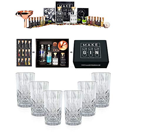Make Your Gin Geschenkset schwarz -Absolut Vodka, Fever-Tree Mediterranean Tonic Water 500ml + Botanicals - Kopi Luwak von freilebenden Tieren+ Bar Trichter + Anleitung mit Rezept + 6x Longdrinkglas Make Your Gin Geschenkset schwarz -Absolut Vodka, Fever-Tree Mediterranean Tonic Water 500ml + Botanicals - Kopi Luwak von freilebenden Tieren+ Bar Trichter + Anleitung mit Rezept + 6x Longdrinkglas von Mixcompany.de Bar & Glas