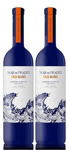 Mar de Frades 2er Set Finca Valinas 0,75L (12,5% Vol)2x Weißwein Rebsorten: 100% Albariño Jahrgang variierend- [Enthält Sulfite] von Mixcompany.de Bar & Glas