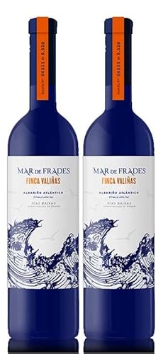 Mar de Frades 2er Set Finca Valinas 0,75L (12,5% Vol)2x Weißwein Rebsorten: 100% Albariño Jahrgang variierend- [Enthält Sulfite] von Mixcompany.de Bar & Glas