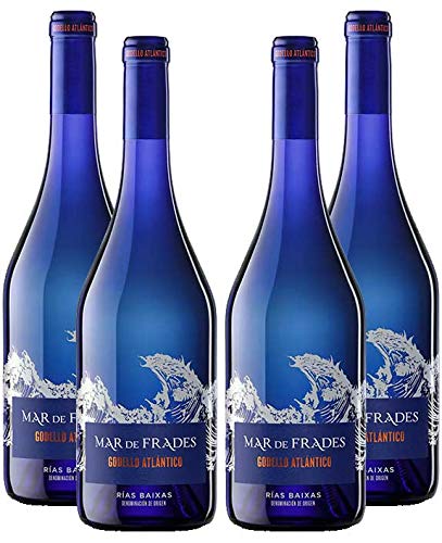 Mar de Frades 4er Set Godello Atlantico 0,75L (13% Vol) 4x Weißwein Rebsorte: 100% Godello- [Enthält Sulfite] von Mixcompany.de Bar & Glas