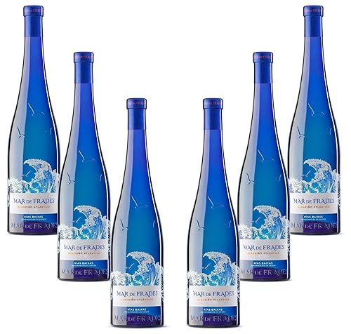 Mar de Frades 6er Set Albarino Atlantico 0,75L (12,5% Vol) 6x Weißwein Trocken Rebsorte: 100% Albarino Jahrgang variierend- [Enthält Sulfite] von Mixcompany.de Bar & Glas