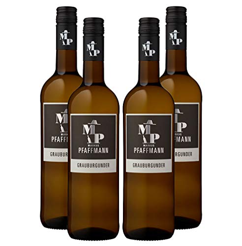 Markus Pfaffmann - 4er Set Grauburgunder - Pfalz/Deutscher Qualitätswein - Trocken 0,75L (12,5% Vol) -[Enthält Sulfite] von Mixcompany.de Bar & Glas