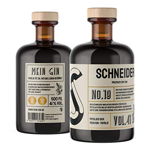 Mein Gin - Der Gin mit deinem Namen ! Premium Dry Gin 0,5L (41% Vol) - Wähle deinen Namen ! (Schneider Gin) von Mixcompany.de Bar & Glas