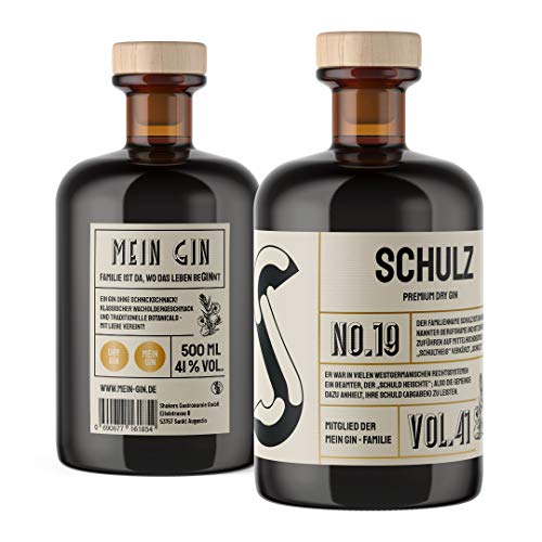 Mein Gin - Der Gin mit deinem Namen ! Premium Dry Gin 0,5L (41% Vol) - Wähle deinen Namen ! (Schulz Gin) von Mixcompany.de Bar & Glas