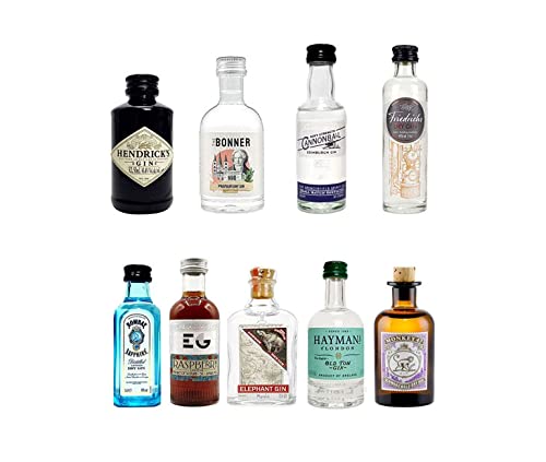 Mini Gin Probierset - 9 verschiedene Gin Sorten - NEU Mini Gin Probierset - 9 verschiedene Gin Sorten - NEU von Mixcompany.de Bar & Glas