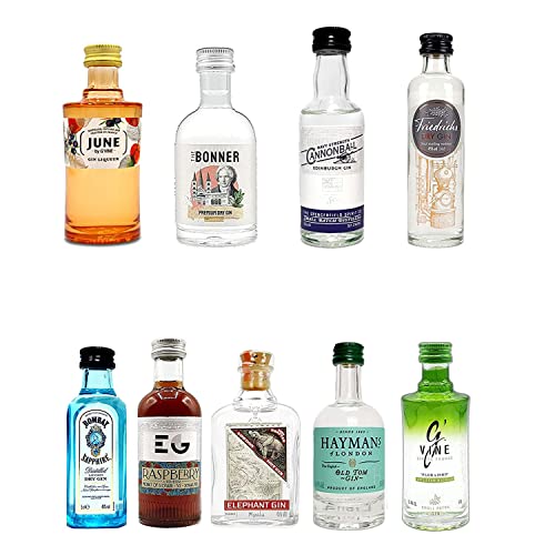 Mini Gin Probierset - 9 verschiedene Gin Sorten - NEU Mini Gin Probierset - 9 verschiedene Gin Sorten - NEU von Mixcompany.de Bar & Glas