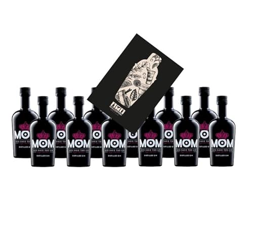 Mom Gin Miniatur 12x 50ml (39,5% vol) God save the Gin Mini- [Enthält Sulfite] von Mixcompany.de Bar & Glas