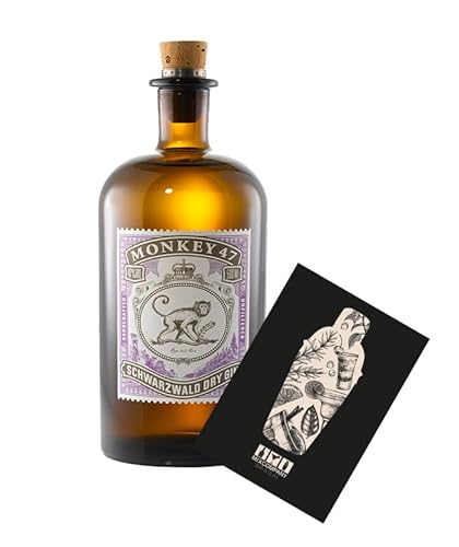 Monkey 47 Schwarzwald Dry Gin 0,5 (47% vol) unfiltered handcrafted - [Enthält Sulfite] von Mixcompany.de Bar & Glas