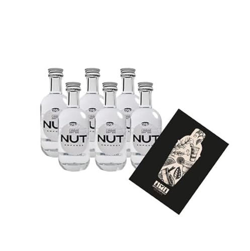 NUT 6er Set MINIATUR Emporda London Dry Gin 6x 50ml (45% Vol) 13 Botanicals Miniatur NUT Distillery aus Spanien- [Enthält Sulfite] von Mixcompany.de Bar & Glas