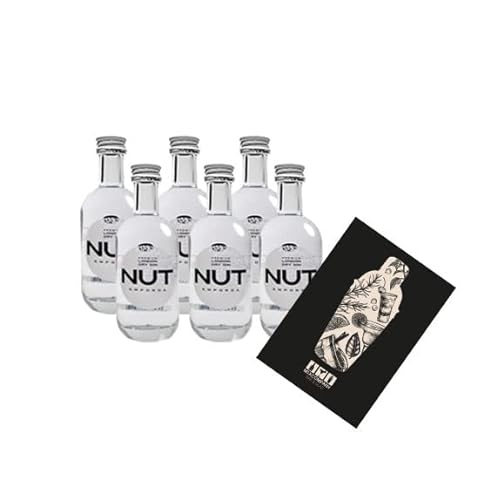 NUT 6er Set MINIATUR Emporda London Dry Gin 6x 50ml (45% Vol) 13 Botanicals Miniatur NUT Distillery aus Spanien- [Enthält Sulfite] von Mixcompany.de Bar & Glas