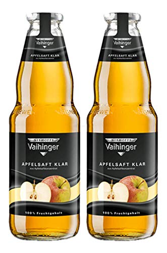 Niehoffs Vaihinger Apfelssaft klar 1L TWO -2er Set inkl. Pfand MEHRWEG von Mixcompany.de Bar & Glas
