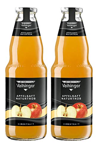 Niehoffs Vaihinger Apfelssaft trüb 1L TWO - 2er Set inkl. Pfand MEHRWEG von Mixcompany.de Bar & Glas