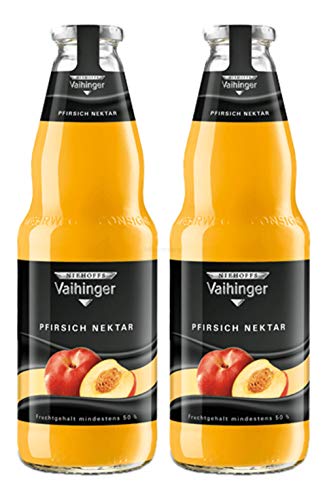 Niehoffs Vaihinger Pfirsich Nektar 1L TWO - 2er Set inkl. Pfand MEHRWEG von Mixcompany.de Bar & Glas