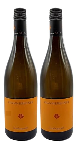 Pfannebecker - 2er Set Grauburgunder 0,75L (13,5% Vol) Trocken - Rheinhessen - deutscher Qualitätswein -[Enthält Sulfite] von Mixcompany.de Bar & Glas