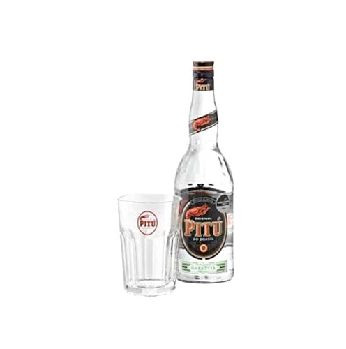 Pitu Cachaca Set 0,7L (40% Vol) + Original pitu glas Caipirinha Cocktail Bar caipi von Mixcompany.de Bar & Glas