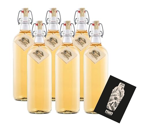 Prinz Schnaps 6er Set Alte Haselnuss 6x 1L (41% Vol) Hazelnut Schnaps- [Enthält Sulfite] von Mixcompany.de Bar & Glas