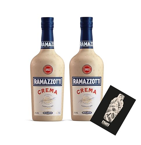 Ramazzotti 2er Set Crema 1815 Cappuccino Creme 0,7L (17% vol) Cappuccino Likör aus Italien Milano - [Enthält Sulfite] von Mixcompany.de Bar & Glas