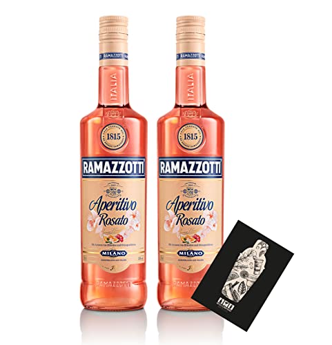 Ramazzotti 2er Set Rosato Aperitivo 2x 0,7L (15% Vol) Aromen von Hibiskus und Orangenblüten- [Enthält Sulfite] von GREAT BRITISH TRADING LIMITED
