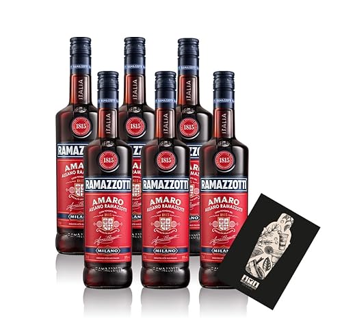 Ramazzotti 6er Set Amaro 1815 0,7L (30% vol) Kräuterlikör aus Italien Milano - [Enthält Sulfite] von Mixcompany.de Bar & Glas