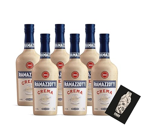 Ramazzotti 6er Set Crema 1815 Cappuccino Creme 0,7L (17% vol) Cappuccino Likör aus Italien Milano - [Enthält Sulfite] von Mixcompany.de Bar & Glas