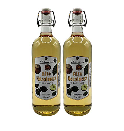 Raunikar - 2er Set Alte Haselnuss Schnaps - 2x 1L (38% Vol)- [Enthält Sulfite] von Mixcompany.de Bar & Glas