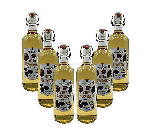 Raunikar - 6er Set Alte Haselnuss Schnaps - 6x 1L (38% Vol)- [Enthält Sulfite] von Mixcompany.de Bar & Glas