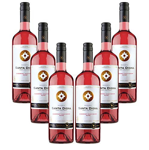 Rose Wein Set - 6x Santa Digna Cabernet Sauvignon 750ml (13,5% Vol)- [Enthält Sulfite] von Mixcompany.de Bar & Glas
