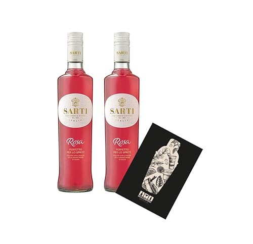 Sarti 2er Set Aperitif Rosa 2x 0,7L (17% Vol) Sarti Mailand Italien- [Enthält Sulfite] von Mixcompany.de Bar & Glas