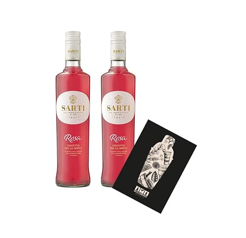 Sarti 2er Set Aperitif Rosa 2x 0,7L (14% Vol) Sarti Mailand Italien- [Enthält Sulfite] von Mixcompany.de Bar & Glas