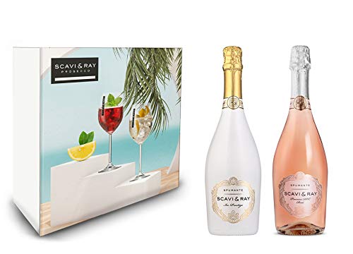 Scavi & Ray Geschenkset Scavi Ray ICE Prestige 0,75l (12% Vol) + Rosé Spumante DOC 0,75L (11% Vol)- [Enthält Sulfite] von Mixcompany.de Bar & Glas