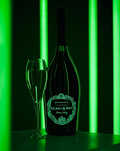 Scavi & Ray Luminoso Prosecco 0,75L (11% Vol) Spumante extra dry mit Beleuchtung - [Enthält Sulfite] von Mixcompany.de Bar & Glas