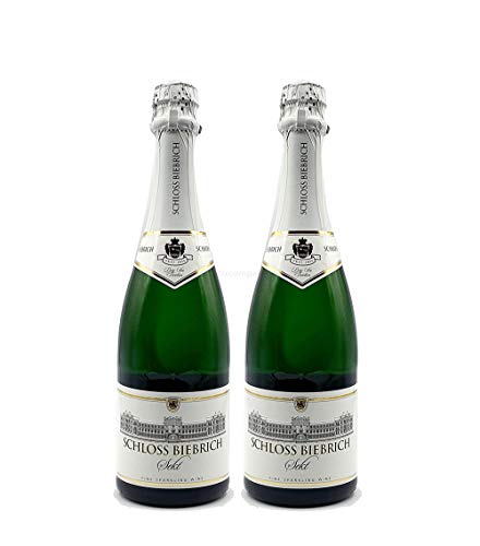 Schloss Biebrich 2er Set Sekt Trocken 2x 0,75L (11% Vol)- [Enthält Sulfite] von Mixcompany.de Bar & Glas