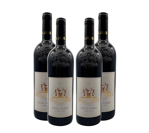 Sella und Mosca Rotwein - 4er Set - 4x 0,75L (13,5% Vol) - Tanca Farra Alghero Rosso/Rotwein - Italien - [Enthält Sulfite] von Mixcompany.de Bar & Glas