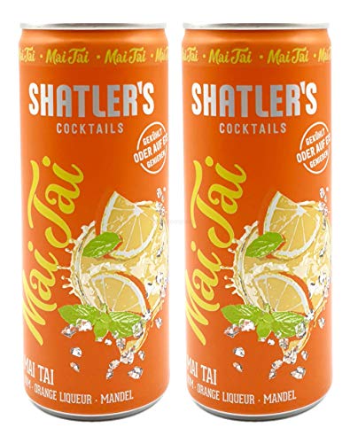 Shatlers Cocktail - 2er Set Shatlers Mai Tai 0,25L (10,1% Vol) inklusive Pfand EINWEG - Shatlers Cocktail - Ready to Go- [Enthält Sulfite] von Mixcompany.de Bar & Glas